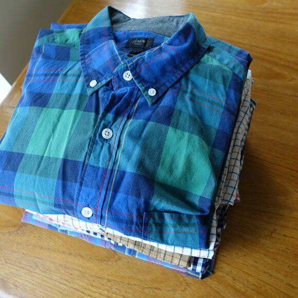 Lot of 8 J.Crew mens Tall Large L LT cotton casual workwear office shirts - Picture 14 of 16